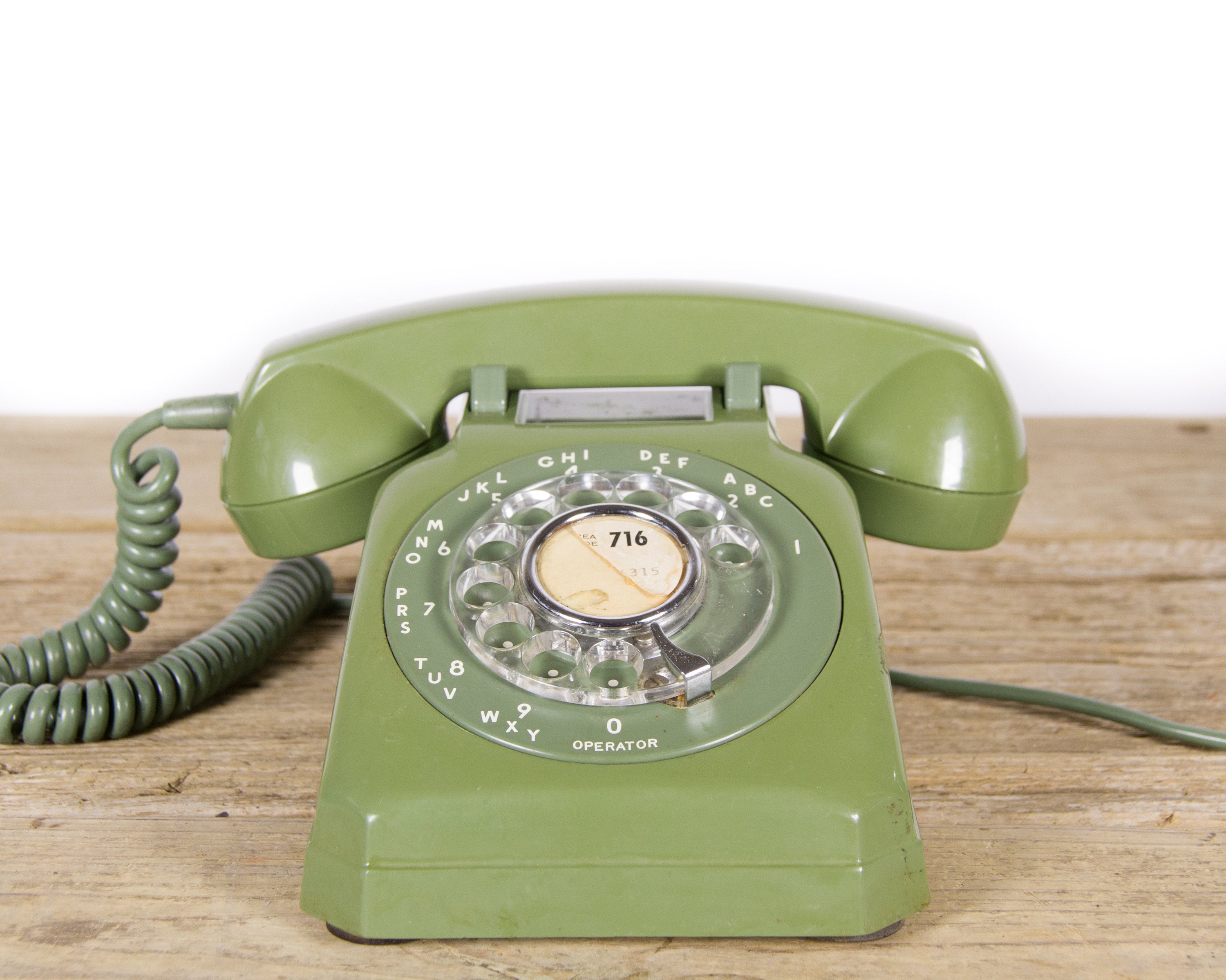 Vintage Phone / Retro Stromberg Carlson Olive Green Phone / Vintage