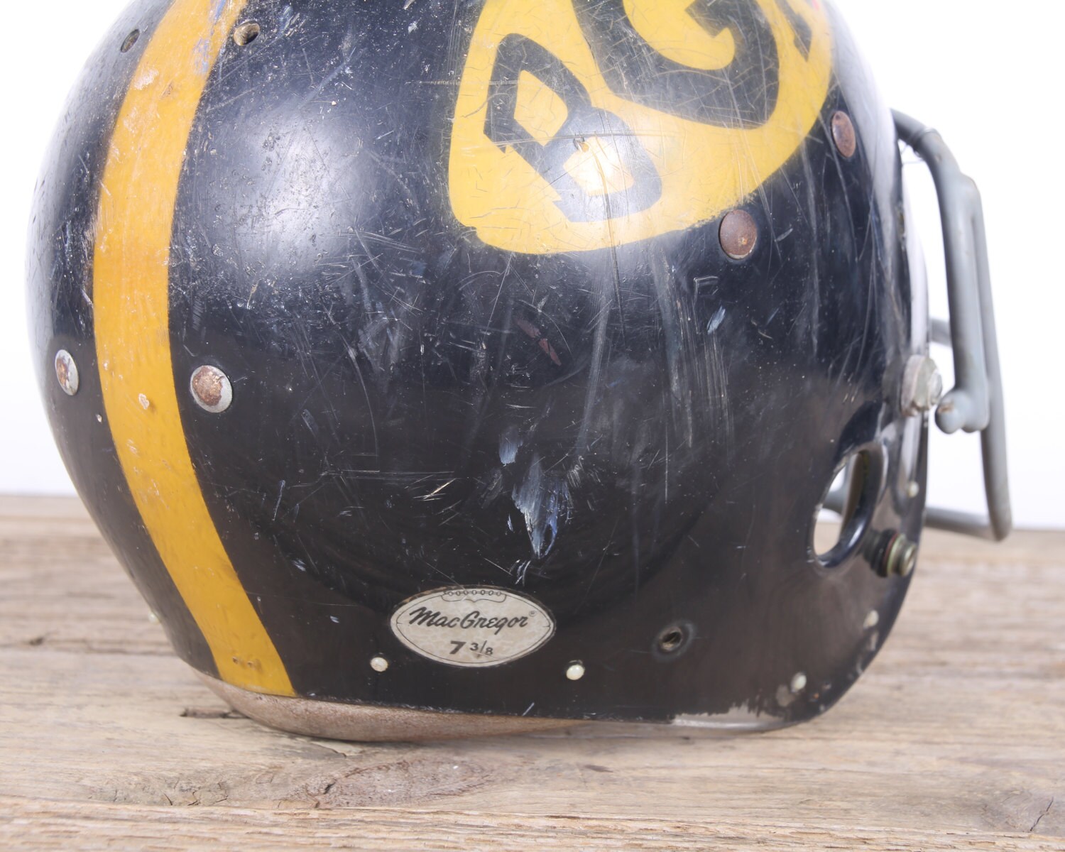 Vintage Football Helmet / Football Decor / High School Football Helmet