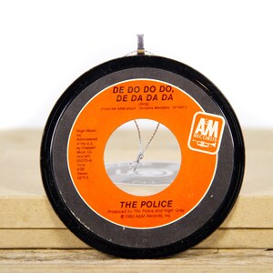 Vintage The Police &quot;De Do Do Do, De Da Da Da&quot; Record Christmas Ornament from 1980 / Holiday Decor / Music Gift / Rock, Pop