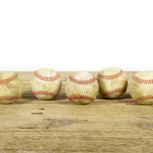 Balles de baseball anciennes vintage pour décoration / Baseball vintage / Décoration de baseball antique / Décorations de baseball / Décoration de sport