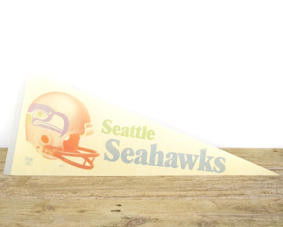 Vintage Seattle Seahawks Pennant / Seahawks Collectible / Large NFL - National Football League Souvenir Felt Pennant