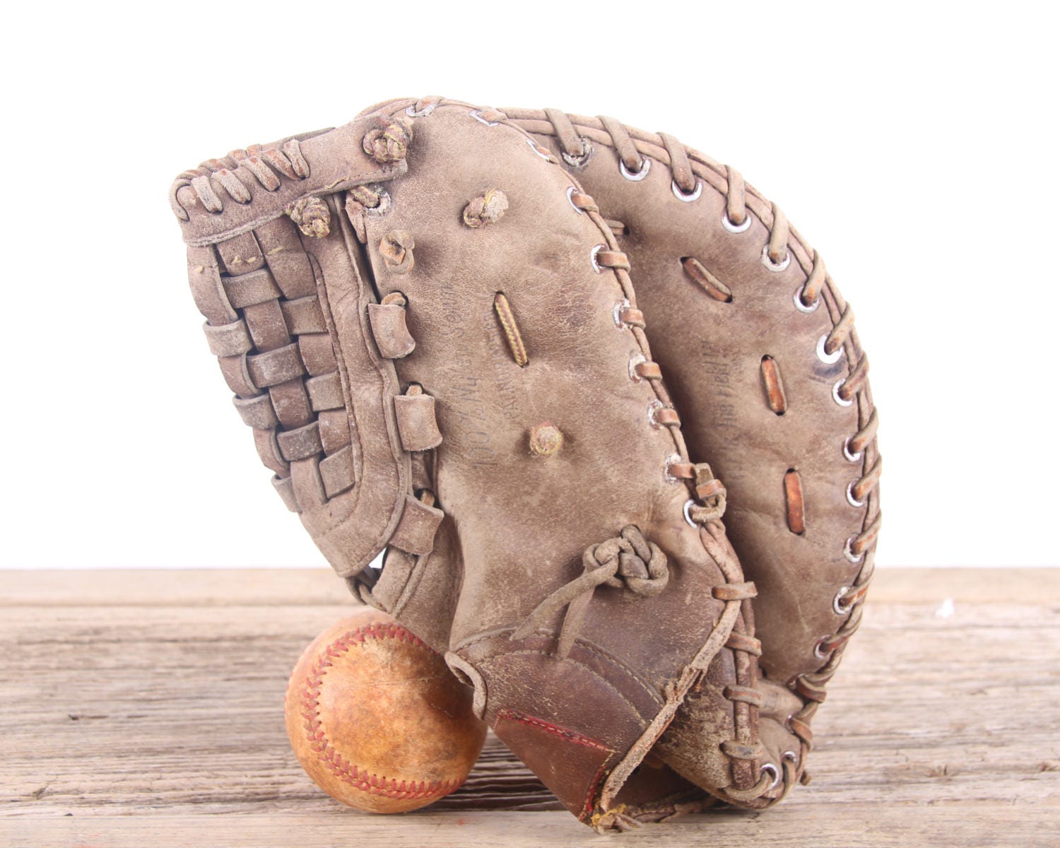 Old Leather Baseball Glove / Vintage Rawlings Boog Powell FJ12 Baseball