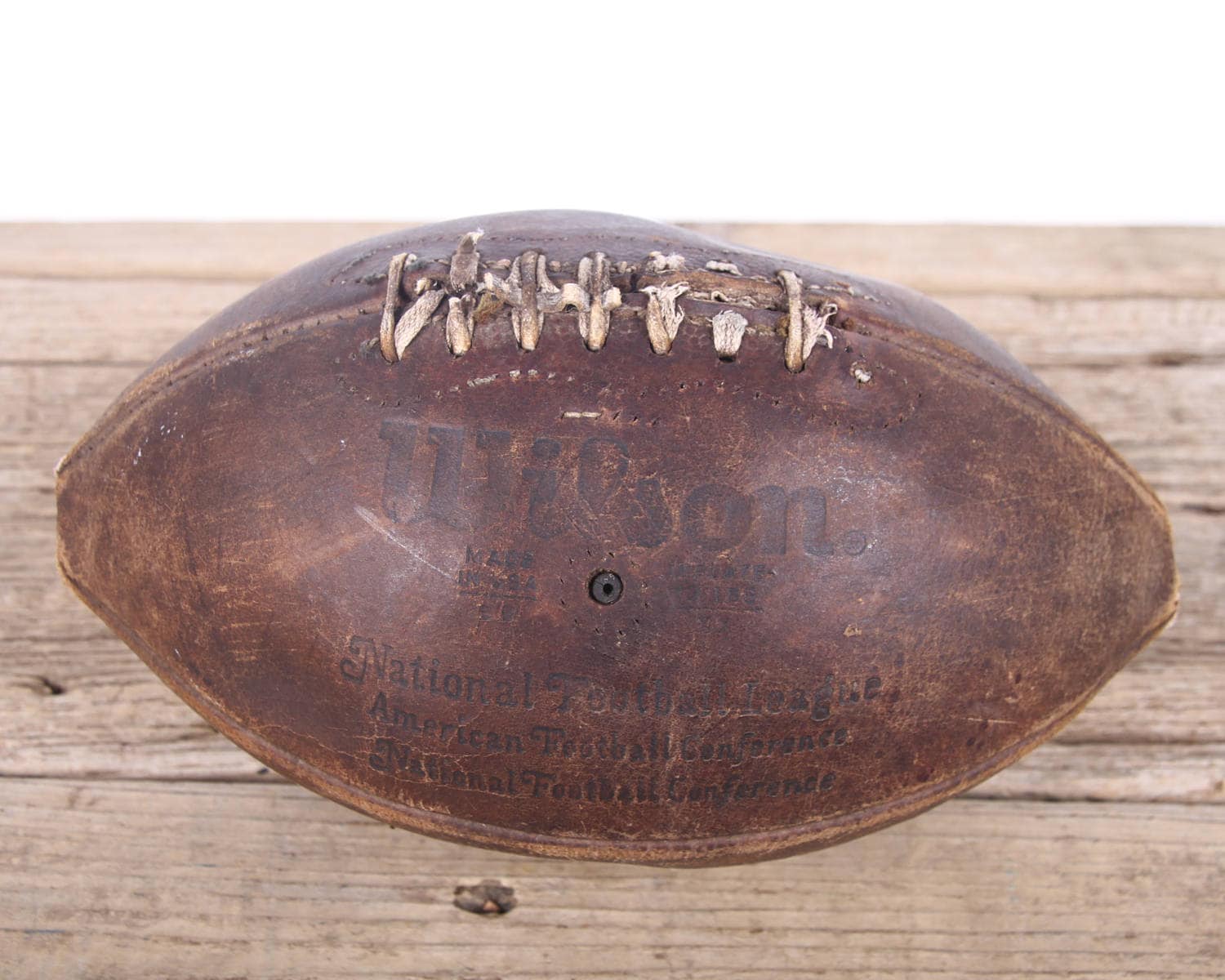 Vintage Leather Football / Football Decor / Old Football / Wilson