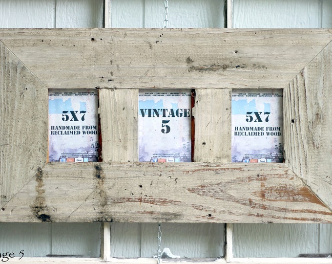 5x7 Reclaimed Wood Collage Frame Etsy