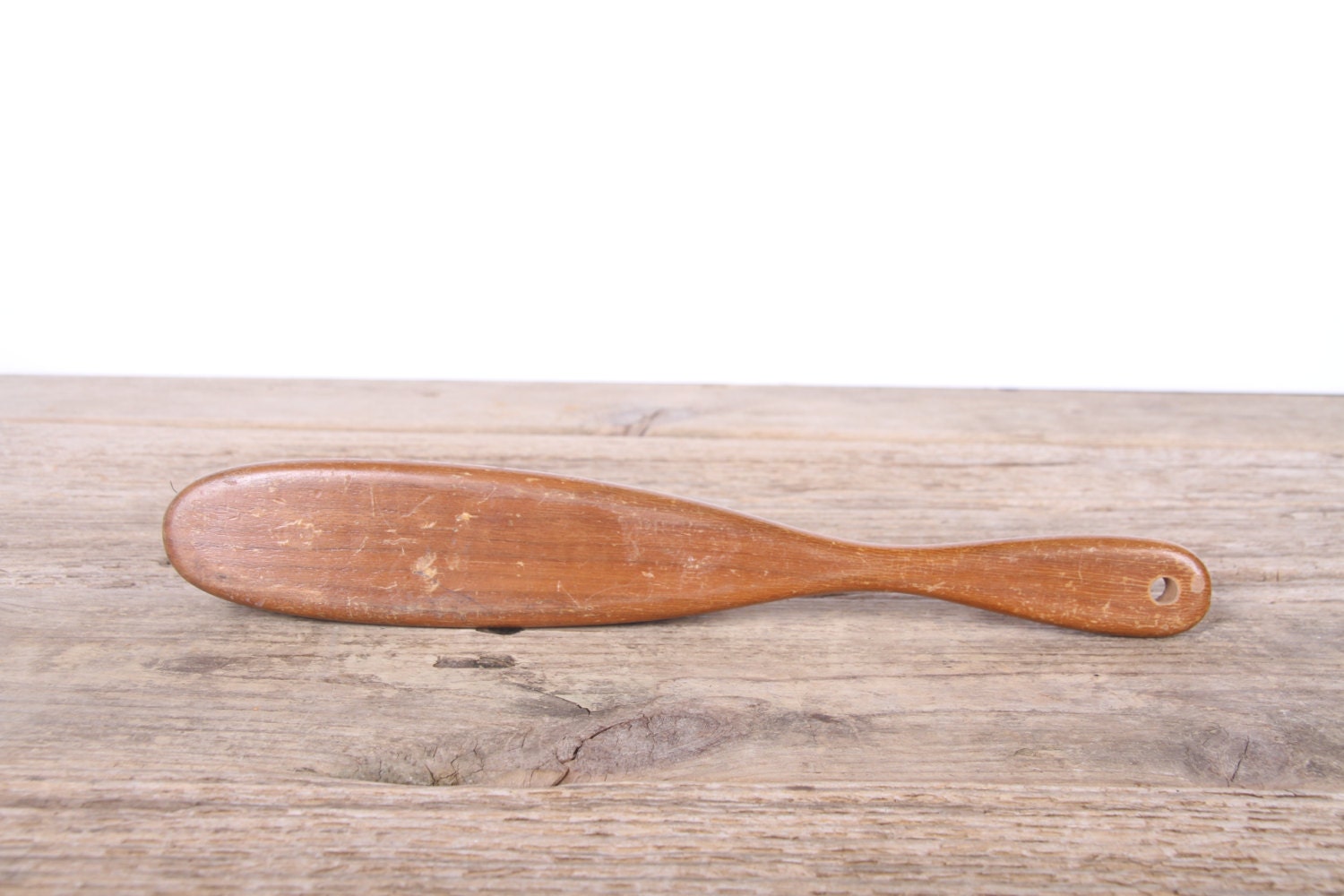 Antique Shoe Brush / Walnut Wood Boot Brush / Shoe Polishing Brush