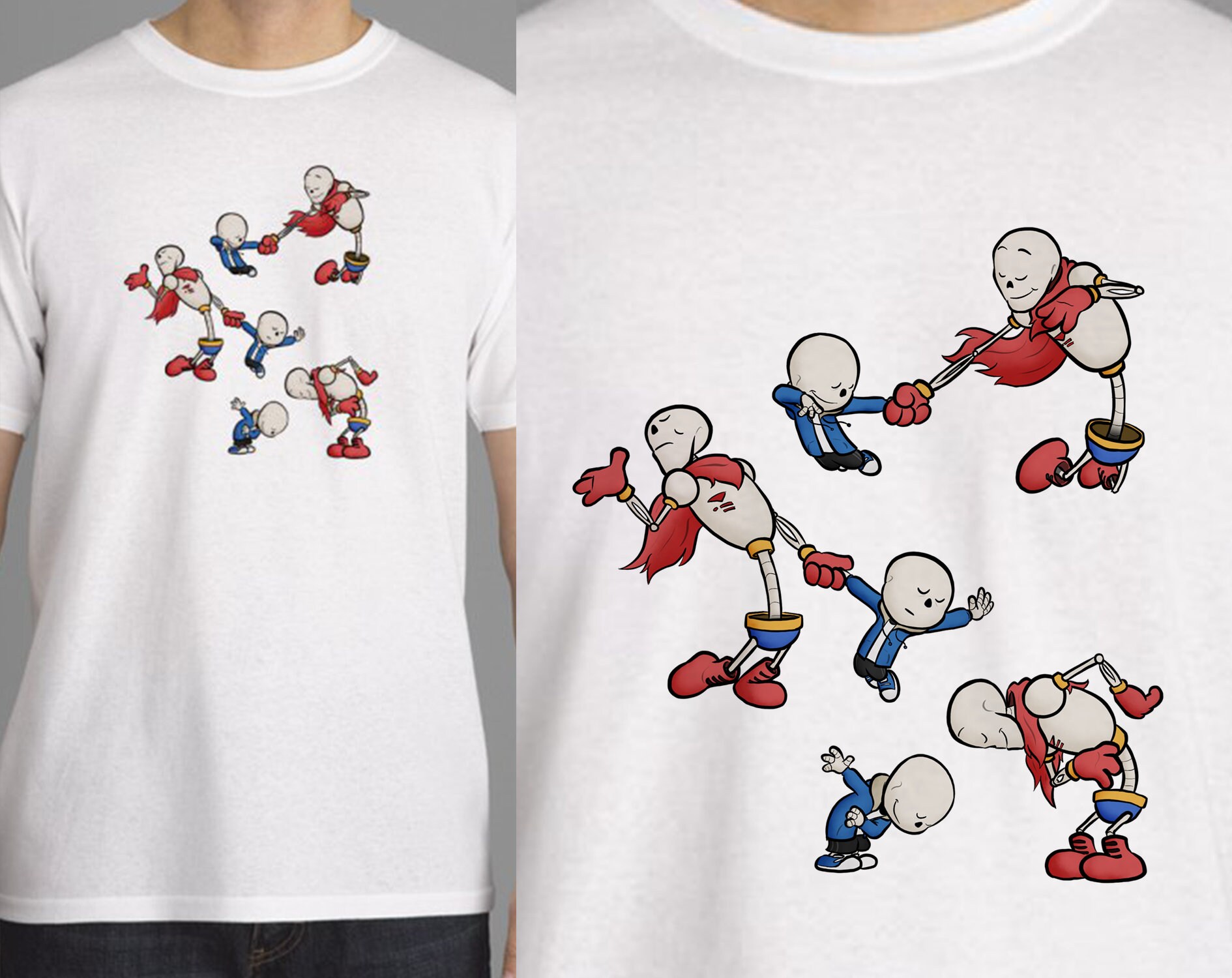 Undertale T Shirt Sans Papyrus Etsy Undertale T Shirt Sans Papyrus Etsy