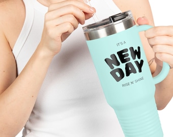 Teddy Bear Bath Time 40oz Insulated Travel Mug | Cute Nursery Animal Drink Tumbler