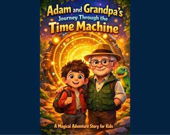 Adam and Grandpa’s Journey Through the Time Machine | Kids Adventure Story PDF | Time Travel Book for Children | Bedtime Story Ages 4–8