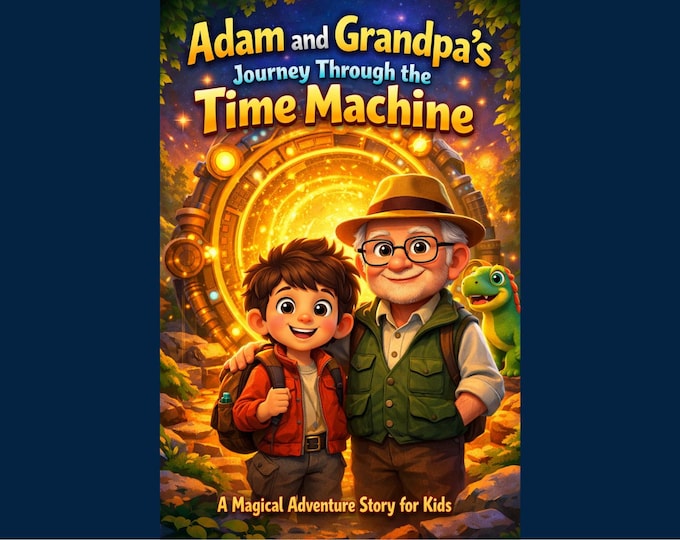 Adam and Grandpa’s Journey Through the Time Machine | Kids Adventure Story PDF | Time Travel Book for Children | Bedtime Story Ages 4–8