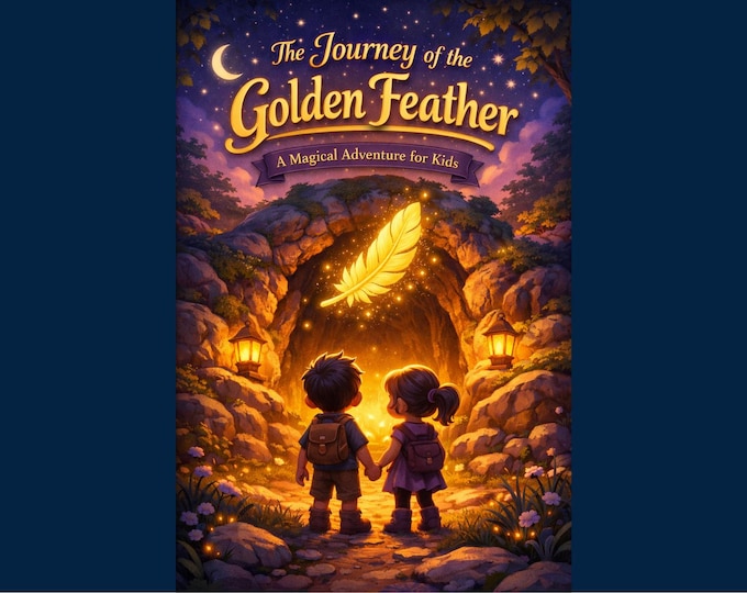 The Journey of the Golden Feather | Kids Fantasy Story PDF | Magical Adventure Book for Children | Bedtime Story Ages 4–8 | Digital Download