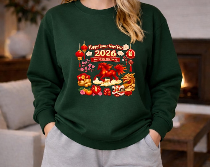 2026 Year of the Horse Lunar New Year Sweatshirt | Chinese New Year