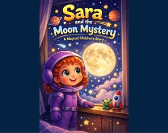 Sara and the Moon Mystery | Kids Adventure Story PDF | Space Story for Children | Bedtime Book Ages 4–8 | Digital Download