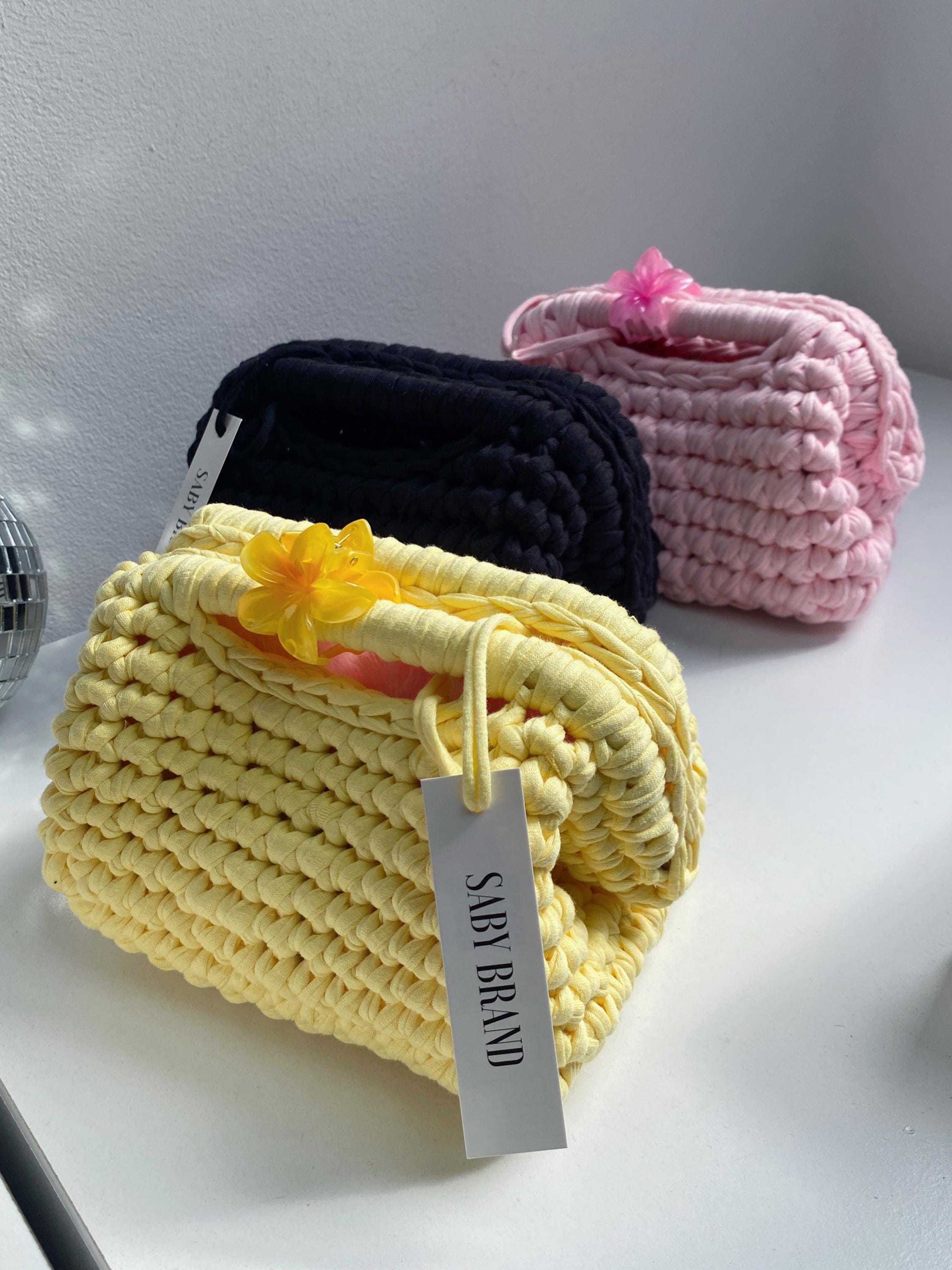 かぎ針編みのクラッチバッグ - Etsy 日本