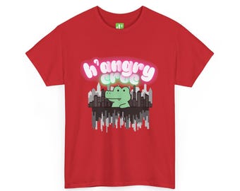 H'angry Frosch Tee | Süßes Frosch Grafik T-Shirt, Pastell Kawaii Design