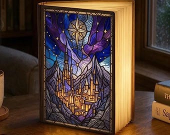 Velaris Book Lamp ACOTAR Decor, Sarah J Maas Night Court Gift, Feyre and Rhysand Starlight Castle Light, Fantasy Bookish Night Light, Lamp