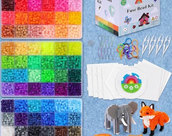 Kit de cuentas fusibles para manualidades.