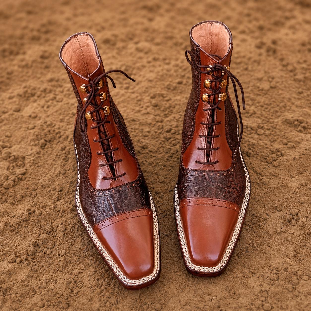 Giorgio Brutini Men\'s Caramel-Cognac Leather Lace-Up Derbys Bicycle Design Vintage Mens Dress Shoes Brown Leather - Etsy main image 4