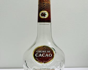 Vintage Meaghers Creme de Cacao Liquor Bottle. Vintage Spirits Bottle.  Collectible Bottle. Vintage Glass. Meaghers Creme de Cacao.