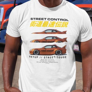 Street Control S-Chassis Touge Performance Tee, Japanese Drift Culture Apparel