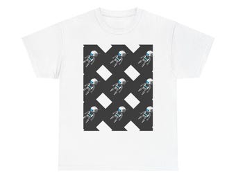 Astronaut-Muster-T-Stück Raum-Sturzhelm-Wiederholungs-Design