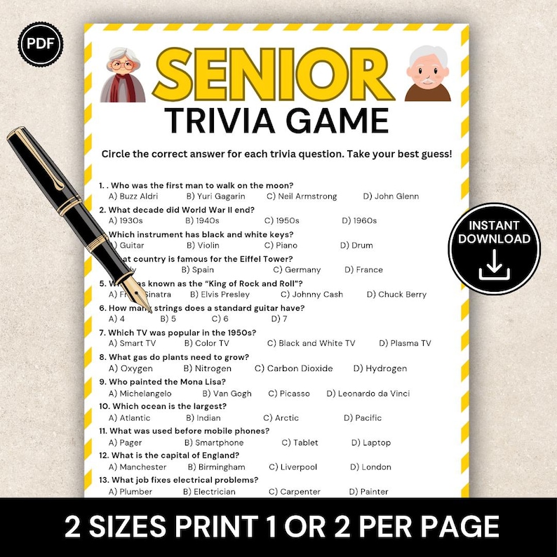 Take A Look About Easy Trivia For Seniors