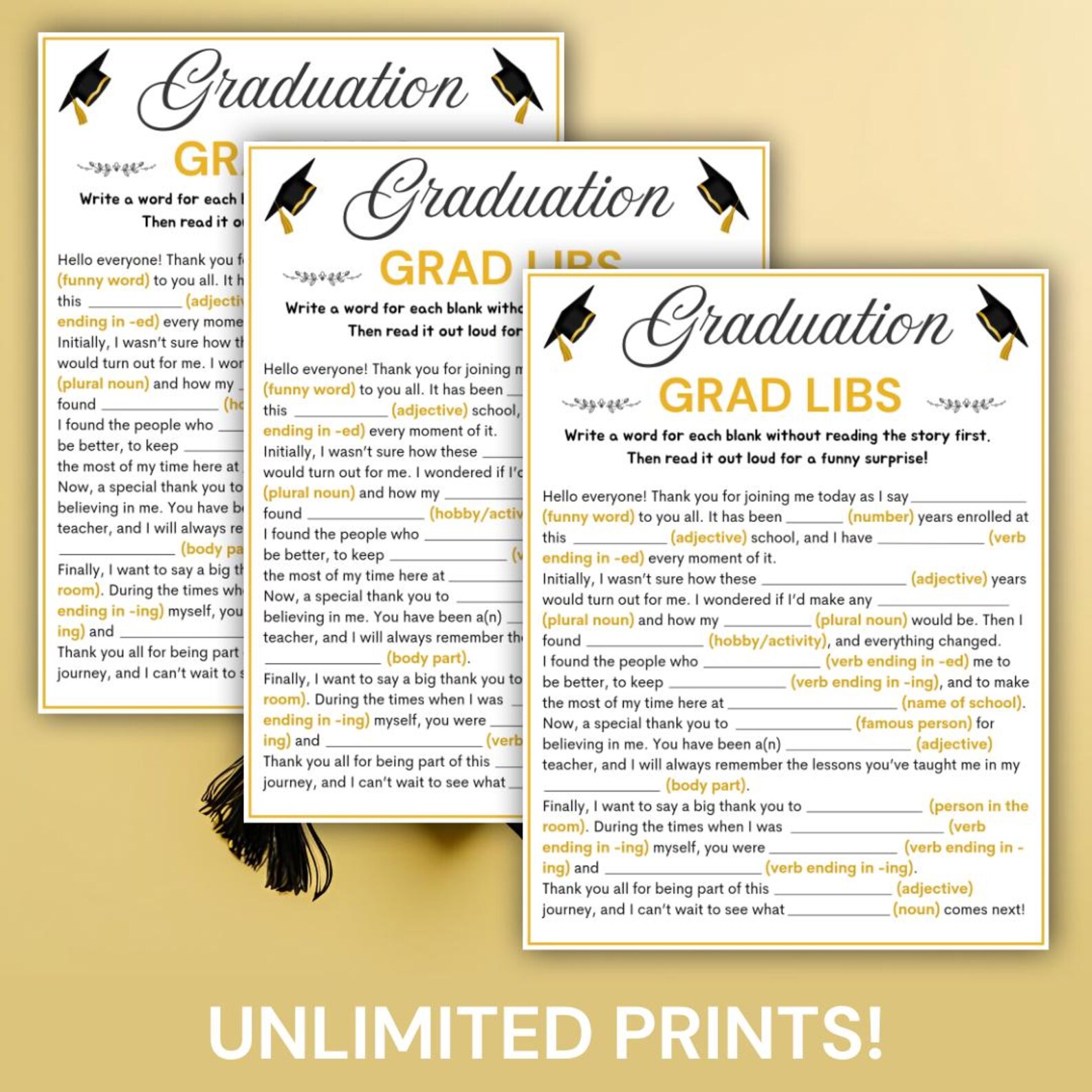 Graduation Grad Libs Game Printable, Funny Graduation Mad Libs, Grad ...