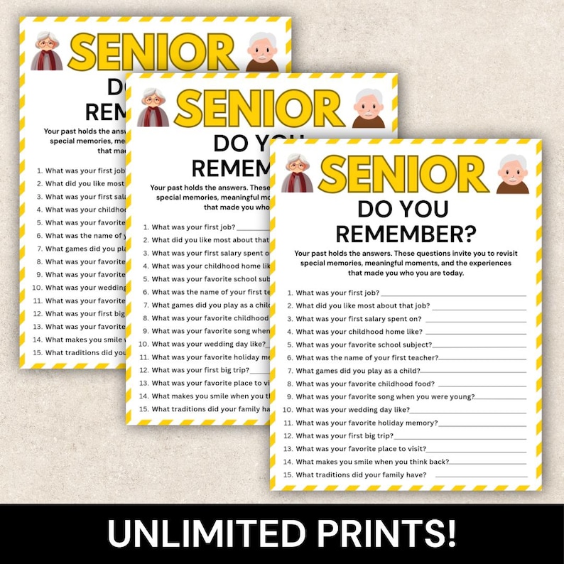 Senior Reminiscence Game, Do You Remember Game, Memory & Conversation ...