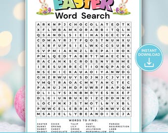 Easter Word Search Printable, Fun Easter Game for Kids & Adults, Easter ...