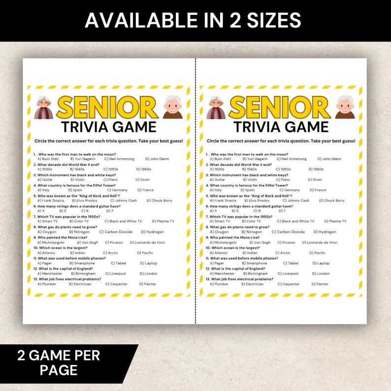 Take A Look About Easy Trivia For Seniors