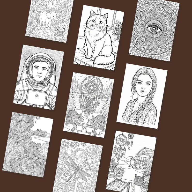 AI prompt builder for coloring book creation shown in Google Sheets interface, featuring a professional midjourney prompt builder with dropdown options to generate custom coloring book prompts for adult coloring books, animal coloring books, coloring book for kids and KDP coloring book projects. Digital coloring book tool designed for creating unique coloring pages using AI prompts compatible with Midjourney, Canva AI, Stable Diffusion, Gemini, Adobe Firefly and Leonardo AI.