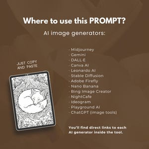 Custom AI prompts generator for coloring book creation, showing a prompt builder designed to generate coloring pages for adult coloring books, Christmas coloring book, coloring book for kids and digital coloring book projects. Advanced yet easy-to-use prompt builder for Midjourney, Gemini, Leonardo AI and Stable Diffusion, ideal for creating unique adult coloring books, KDP coloring book content and printable coloring pages.