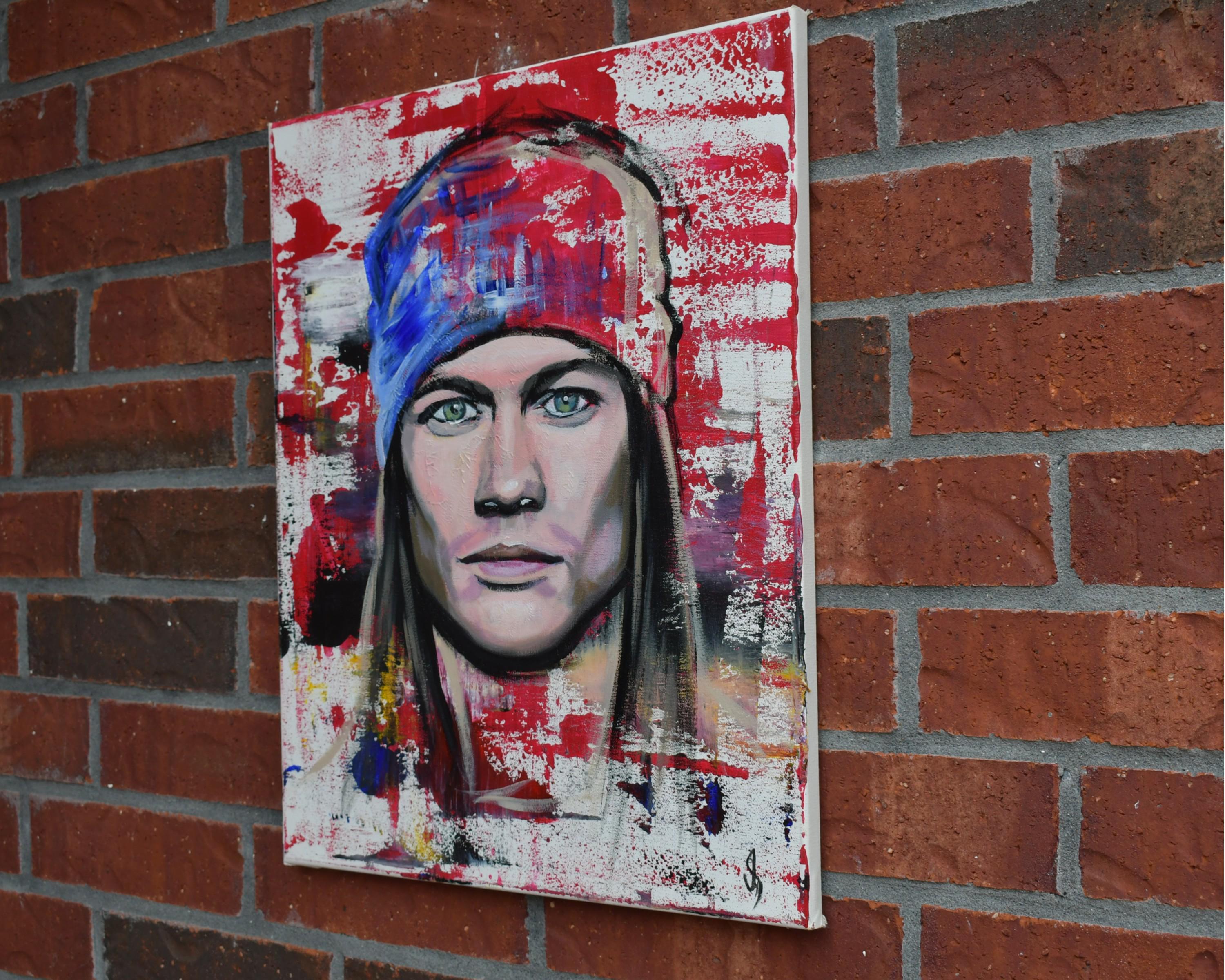 Original Axl Rose Painting: Pop Art Portrait on Stretched Canvas (16x20 ...