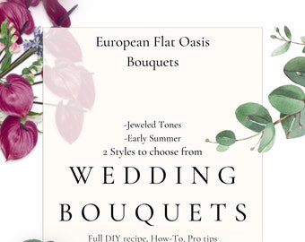 European Bouquets x2- DIY Digital Kit - Flat Oasis Holders