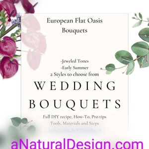 European Bouquets x2- DIY Digital Kit - Flat Oasis Holders