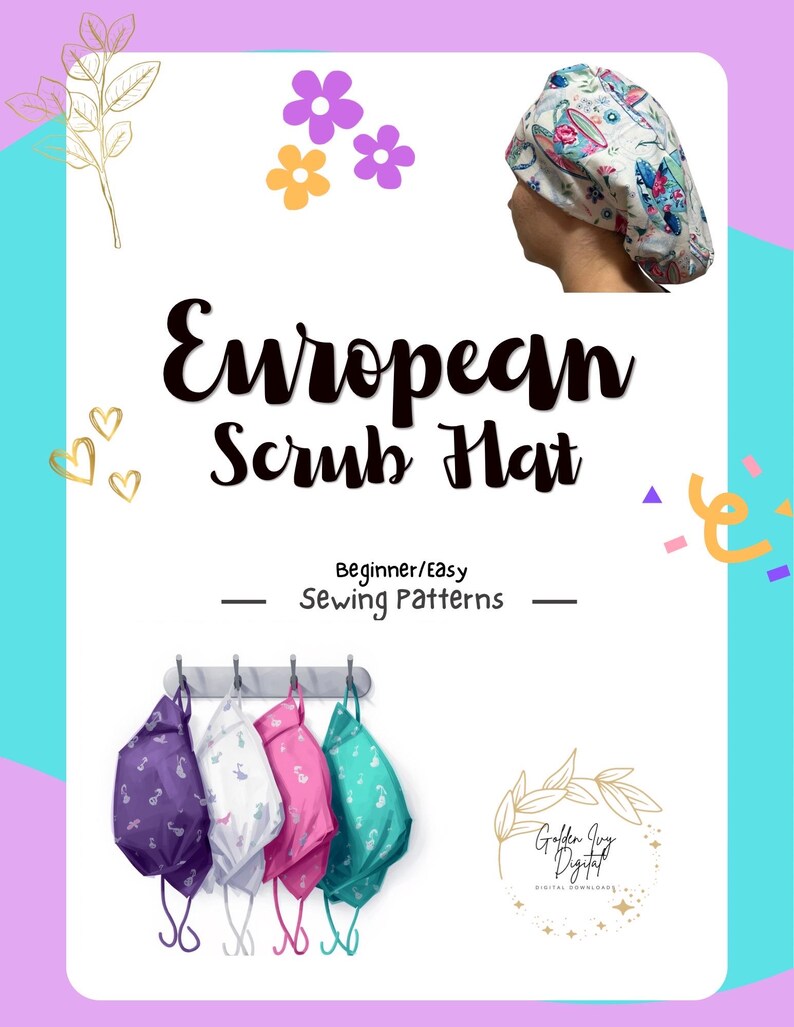 Digital Download Scrub Cap - Etsy