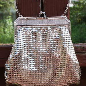 Whiting Davis Bridesmaid Purse Silver 1940s