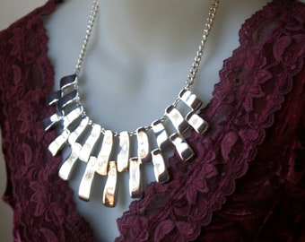 Liz Claiborne Silver Necklace Bib