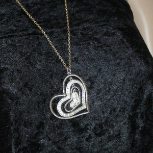 Heart Necklace Silver Chain image 8