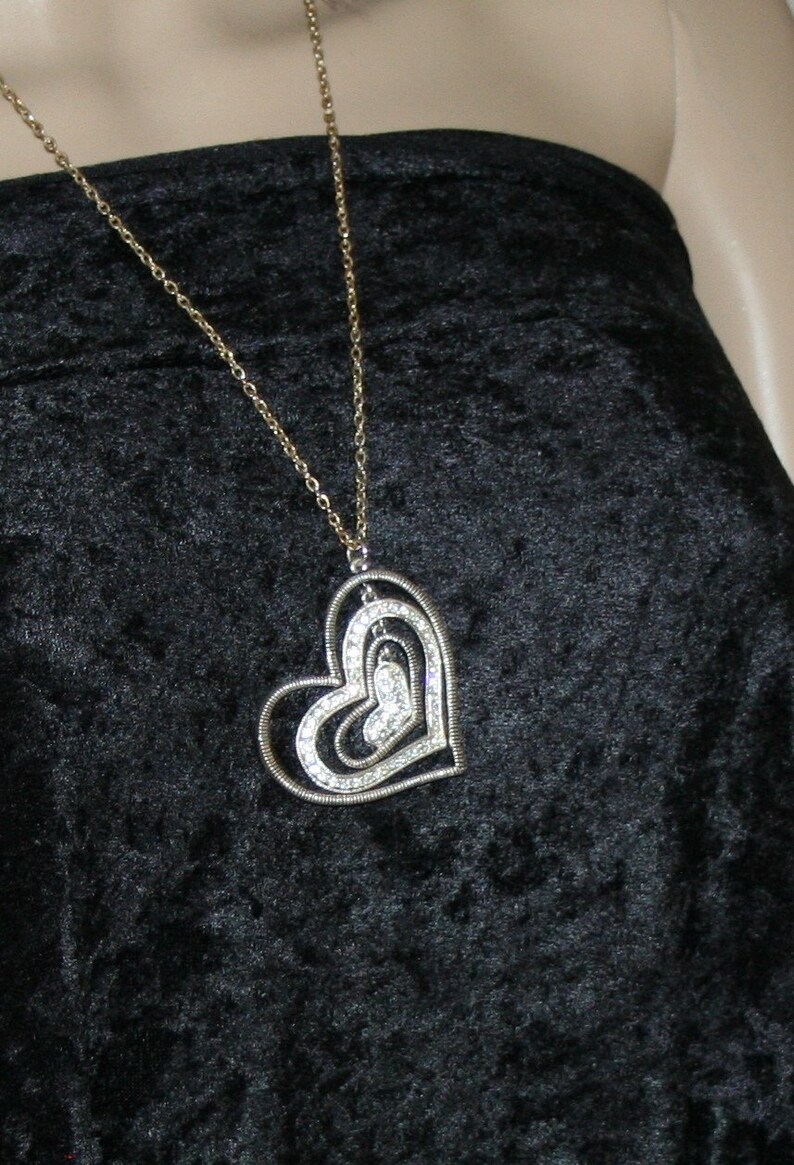 Heart Necklace Silver Chain image 8