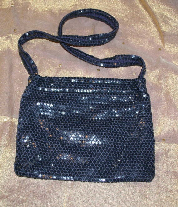 Vintage Purse Lumured Midnight Blue 1950s