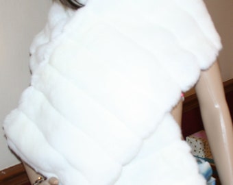 White Faux Fur Wrap