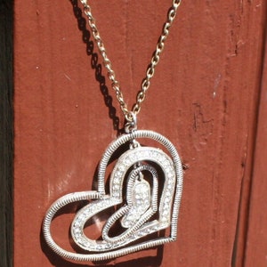 Heart Necklace Silver Chain image 5