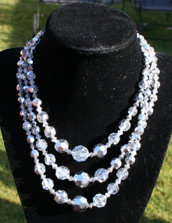 VINTAGE CRYSTAL NECKLACE | Crystal necklace, Vintage crystal, Crystals