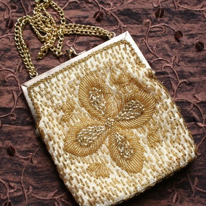 Gold Bead Purse Hong Kong 1960s