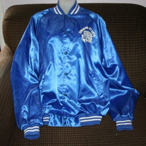 Satin Sportswear Cummings Atlanta Bomber Jacket Blue