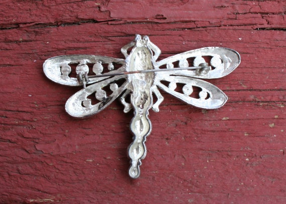 Dragonfly Brooch Pin Pot Metal - image 4