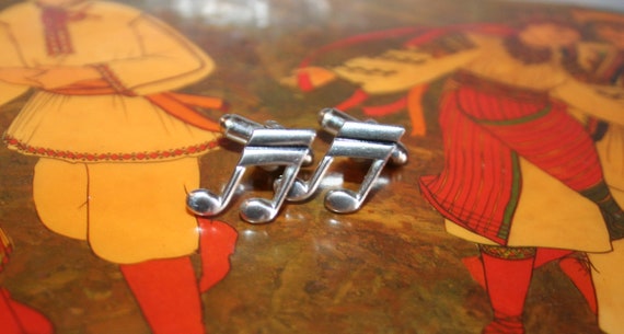 Musical Note Cuff Links - image 2