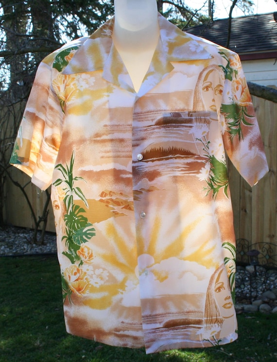 Kai Nani Hawaiian Shirt 1970s
