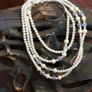Necklace Vintage Monet Pearls and Beads