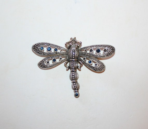 Dragonfly Brooch Pin Pot Metal - image 2